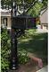 Large Secure Black Mailbox All In One Decorative Plastic Mail Box With Post