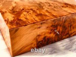 Large Thuya Wood Burl Memory Keepsake Lockable Handmade Luxury Vintage box gift