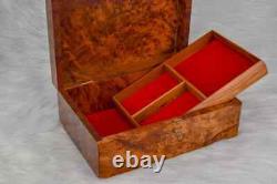 Large Thuya Wood Burl Memory Keepsake Lockable Handmade Luxury Vintage box gift