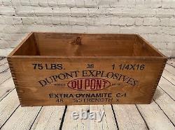 Large Vintage Dupont Dynamite Crate Replica Man-cave, Decor, Storage