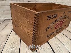 Large Vintage Dupont Dynamite Crate Replica Man-cave, Decor, Storage