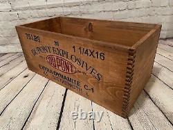 Large Vintage Dupont Dynamite Crate Replica Man-cave, Decor, Storage