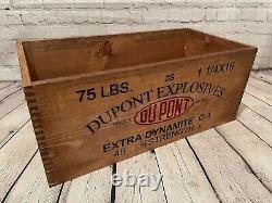 Large Vintage Dupont Dynamite Crate Replica Man-cave, Decor, Storage