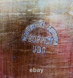 Large Vintage Gold Italian Dome Wooden Box Hand Painted Coppini Ugo