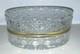 Large Vintage Hinged Oval Crystal Glass Trinket Box Over 2 Pounds