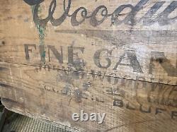 Large Vintage Wood Box Woodward's Candies Council Bluffs Iowa Candy Men Crate