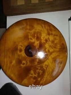 Large Vtg Round turned Burl Box