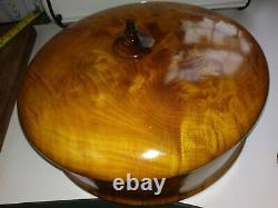 Large Vtg Round turned Burl Box