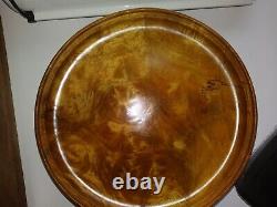 Large Vtg Round turned Burl Box