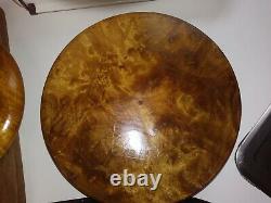 Large Vtg Round turned Burl Box