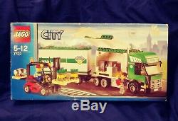 Lego City Transport Truck & Forklift 7733 Cargo Vintage Trailer NISB Rare Disctd