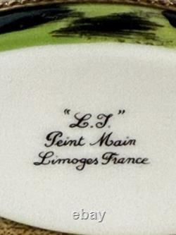 Limoges France, Beautiful Bengal Tiger Peint Main Trinket Box Vintage NOS