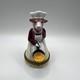 Limoges France Box- Vintage Brown & White Cow Cooking Frying Video Trinket