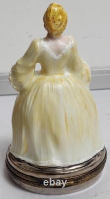 Limoges Marquise de Pompadour Porcelain Box Vintage