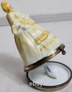 Limoges Marquise de Pompadour Porcelain Box Vintage