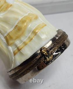 Limoges Marquise de Pompadour Porcelain Box Vintage