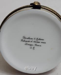 Limoges Marquise de Pompadour Porcelain Box Vintage