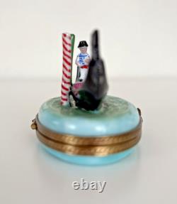 Limoges Trinket Box Venice Italy Venetian Gondola & Mask Gondolier Limited Vtg