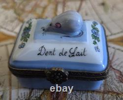 Limoges Vintage Porcelain Trinket Box Tooth Box or Dent de Lait (milk tooth)