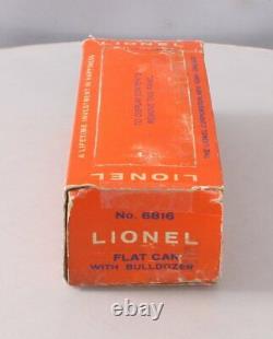 Lionel 6816 Vintage O Flatcar with Allis Chalmers Crawler Tractor Type IV/Box