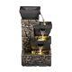 Litedeer Homes 3 Tiered Cascading Stone Design Labyrinth Outdoor Fountain