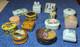Lot Vintage Vanity Dresser Trinket Boxes Porcelain Hinged Hand Painted Soapstone