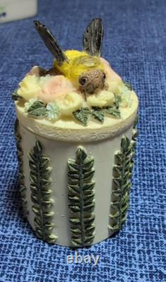 Lot Vintage Vanity Dresser Trinket Boxes Porcelain Hinged Hand Painted Soapstone