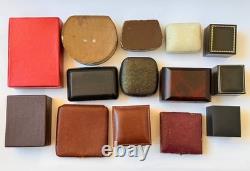 Lot of 14 Vintage Jewelry Watch Box Case Mix Leather Soviet Ukraine France