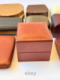 Lot of 14 Vintage Jewelry Watch Box Case Mix Leather Soviet Ukraine France