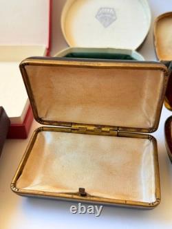 Lot of 14 Vintage Jewelry Watch Box Case Mix Leather Soviet Ukraine France