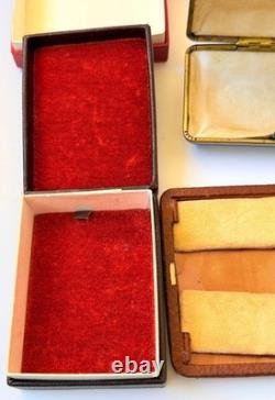 Lot of 14 Vintage Jewelry Watch Box Case Mix Leather Soviet Ukraine France