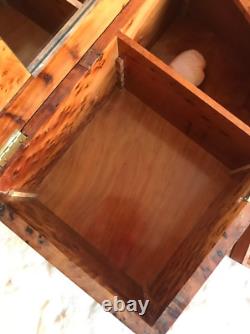 Luxury Rare Royal Vintage Thuya wood jewellery Box With Key Christmas gift idea