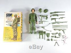 MARX Stony Stonewall Smith 11-in figure with Original Box Battling Soldier vtg