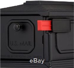 Mailbox Post Combination Large Box Heavy Duty Mailboxes Plastic Black Vintage