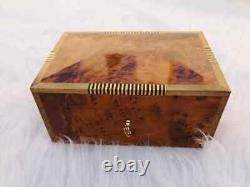 Makeup box case vintage wood wooden box with lid lacquer box antique box