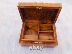 Makeup box case vintage wood wooden box with lid lacquer box antique box