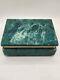 Marble Malachite Trinket Jewelry Box Vintage Free Shipping