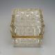 Mid-century Vintage Westminster Baccarat Style Crystal Hinged Vanity Jewelry Box