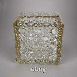 Mid-Century Vintage Westminster Baccarat Style Crystal Hinged Vanity Jewelry Box