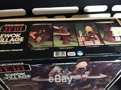 Mint In Box Vintage 80's Kenner Star Wars Rotj Ewok Village Playset Complete