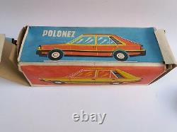 Mint Vintage Old Friction Toy Fso Polonez Poland Polish Plastic Car + Box