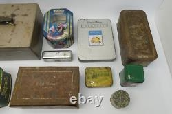 Mixed Lot Vintage Used Metal Tin Trinket Boxes Containers Pokemon Walt Disney