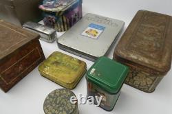 Mixed Lot Vintage Used Metal Tin Trinket Boxes Containers Pokemon Walt Disney