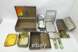 Mixed Lot Vintage Used Metal Tin Trinket Boxes Containers Pokemon Walt Disney