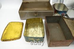 Mixed Lot Vintage Used Metal Tin Trinket Boxes Containers Pokemon Walt Disney