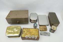 Mixed Lot Vintage Used Metal Tin Trinket Boxes Containers Pokemon Walt Disney