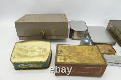 Mixed Lot Vintage Used Metal Tin Trinket Boxes Containers Pokemon Walt Disney