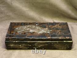 Mixed Metal Patchwork Box By Paul Evans Brutalist 1970s Vintage