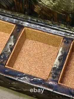 Mixed Metal Patchwork Box By Paul Evans Brutalist 1970s Vintage