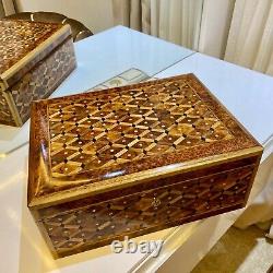 Moroccan jewellery burl thuya Box lockable wooden burl Jewelry Box
